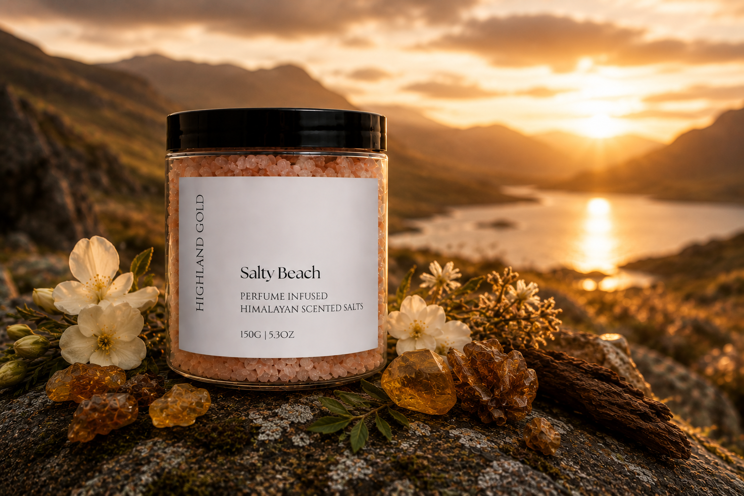 Highland Gold next Salty Beach scent