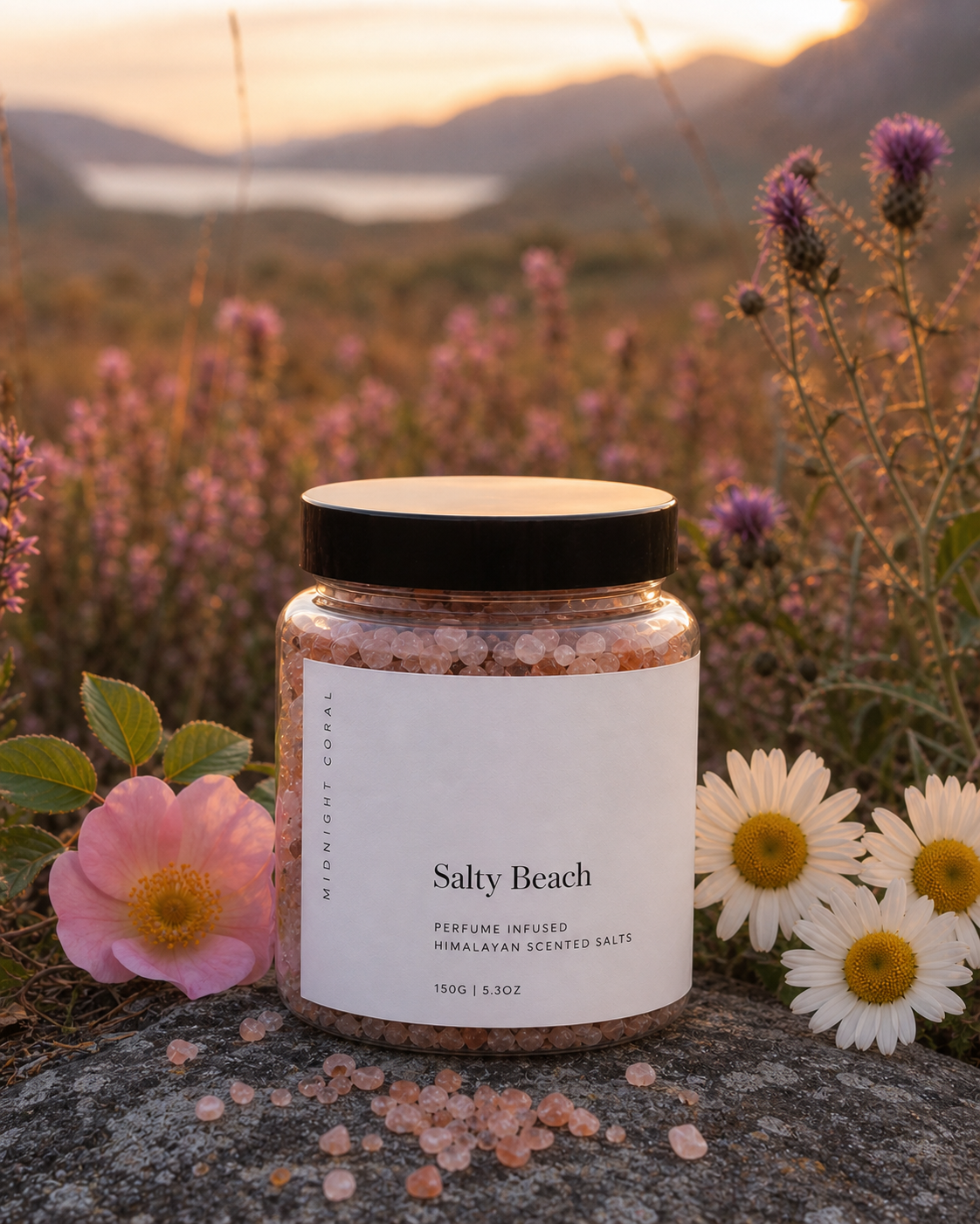 Midnight Coral Himalayan scented salts