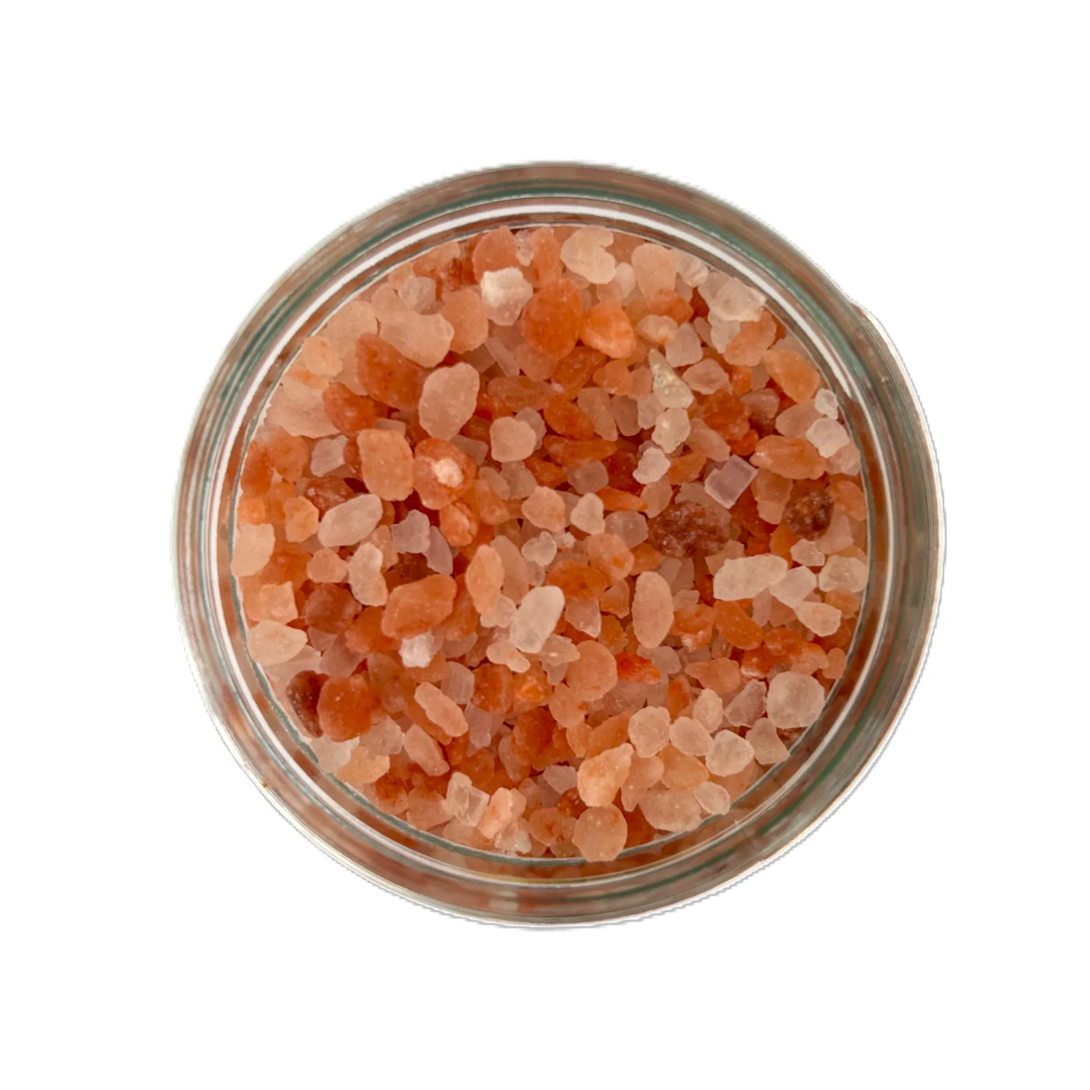 Close-up of the real coarse pink Himalayan salt used in Pure Himalayan